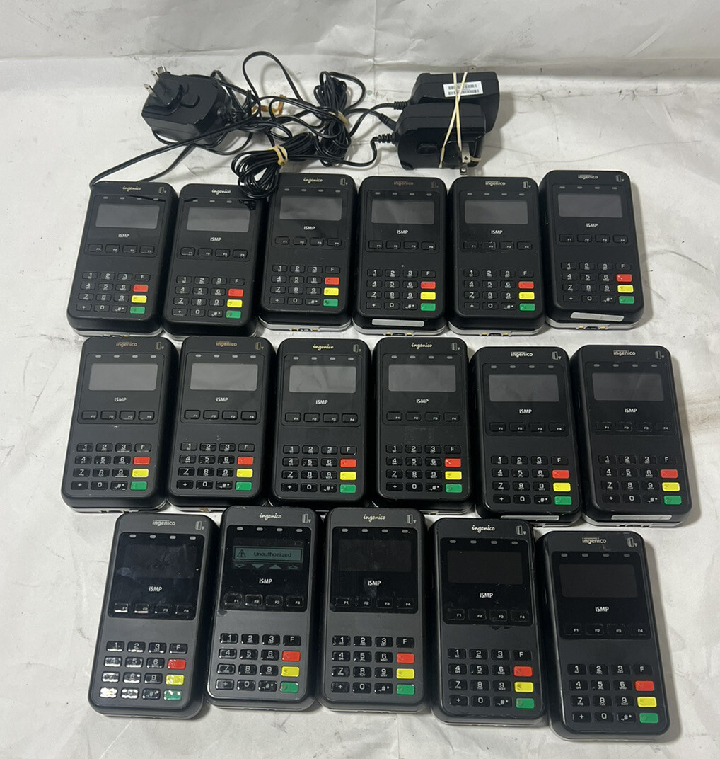 Lot 17 Ingenico iSMP Bluetooth Companion Wireless NFC Terminal IMP352 PARTS ONLY