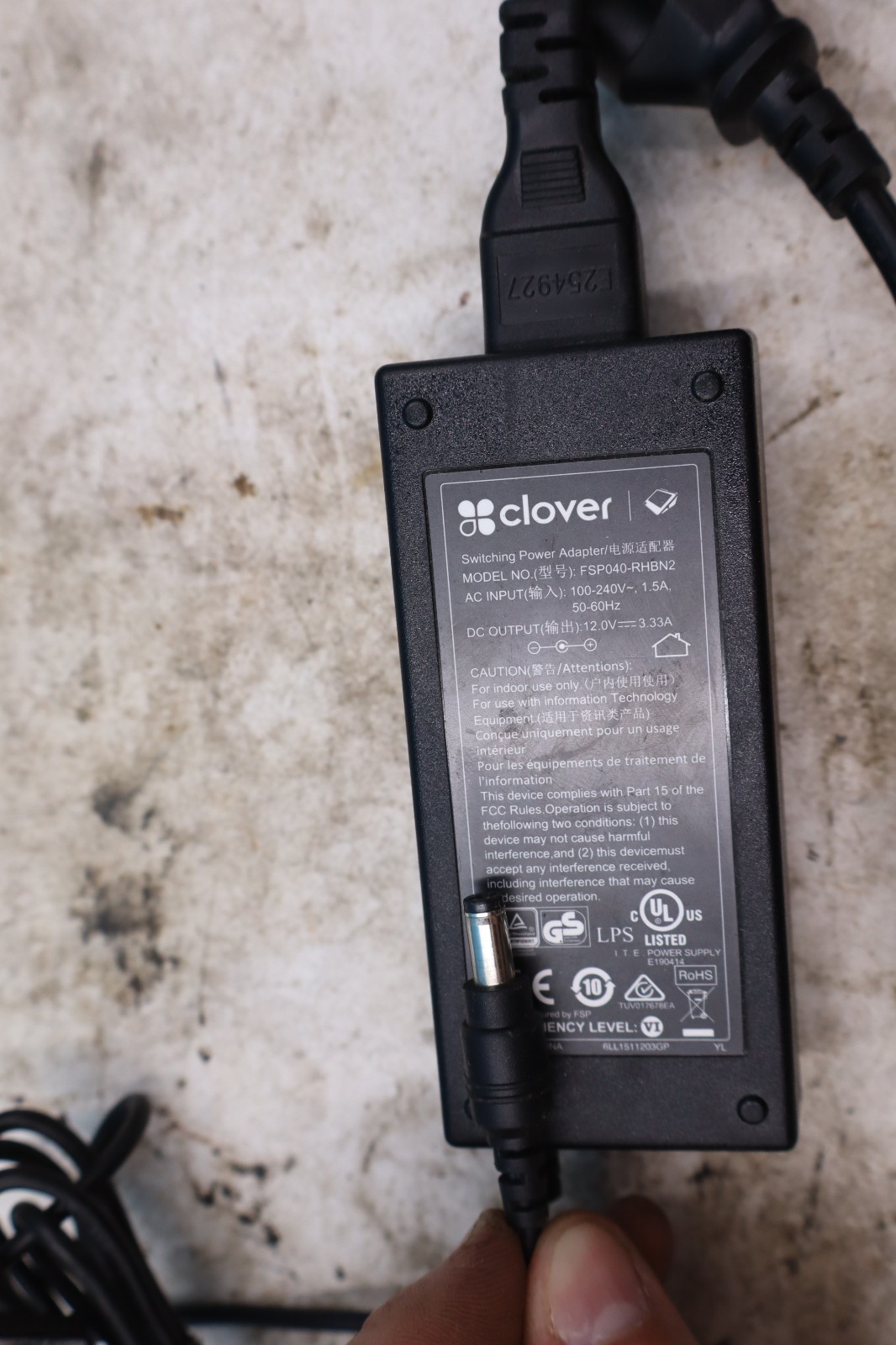 CLOVER FSP040-RHBN2 12V 3.33A POWER SUPPLY ADAPTER FOR C300 C400 POS