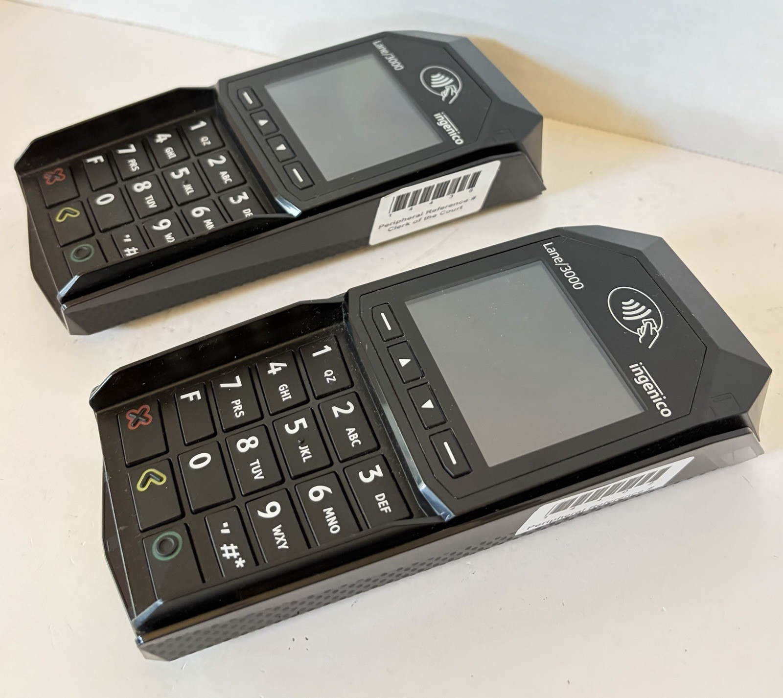 LOT OF 2 Ingenico Lane 3000 Card Reader,UNIT ONLY,UNTESTED.NO CABLE AND ADAPTER