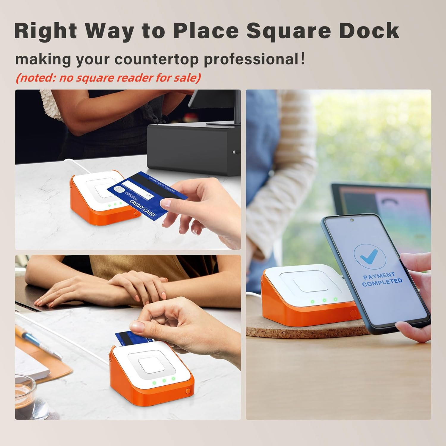 Square Dock for Square Reader 2Nd Generation, Holder Stand for Square Card