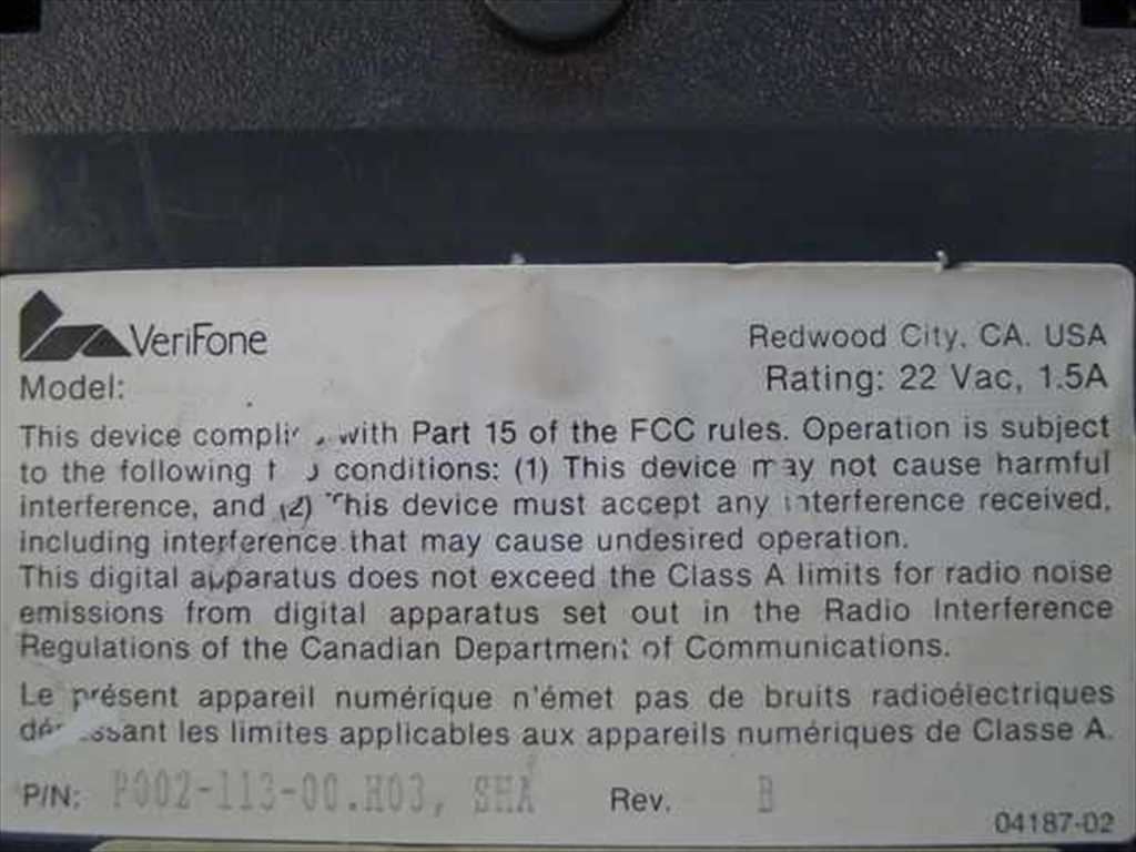 VeriFone P002-113-00 VeriFone POS Model 250 Sales Receipt Printer – Dot Matrix
