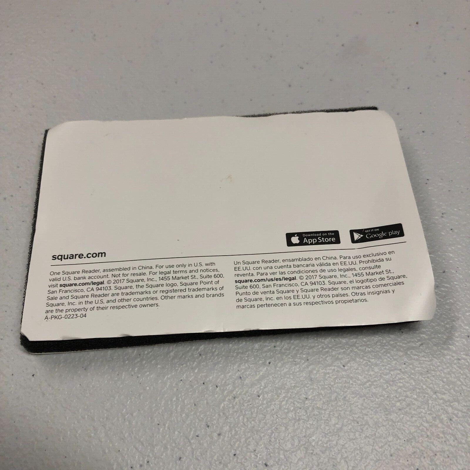 Square Credit Card Reader White Chip for iPhone iPad and Android