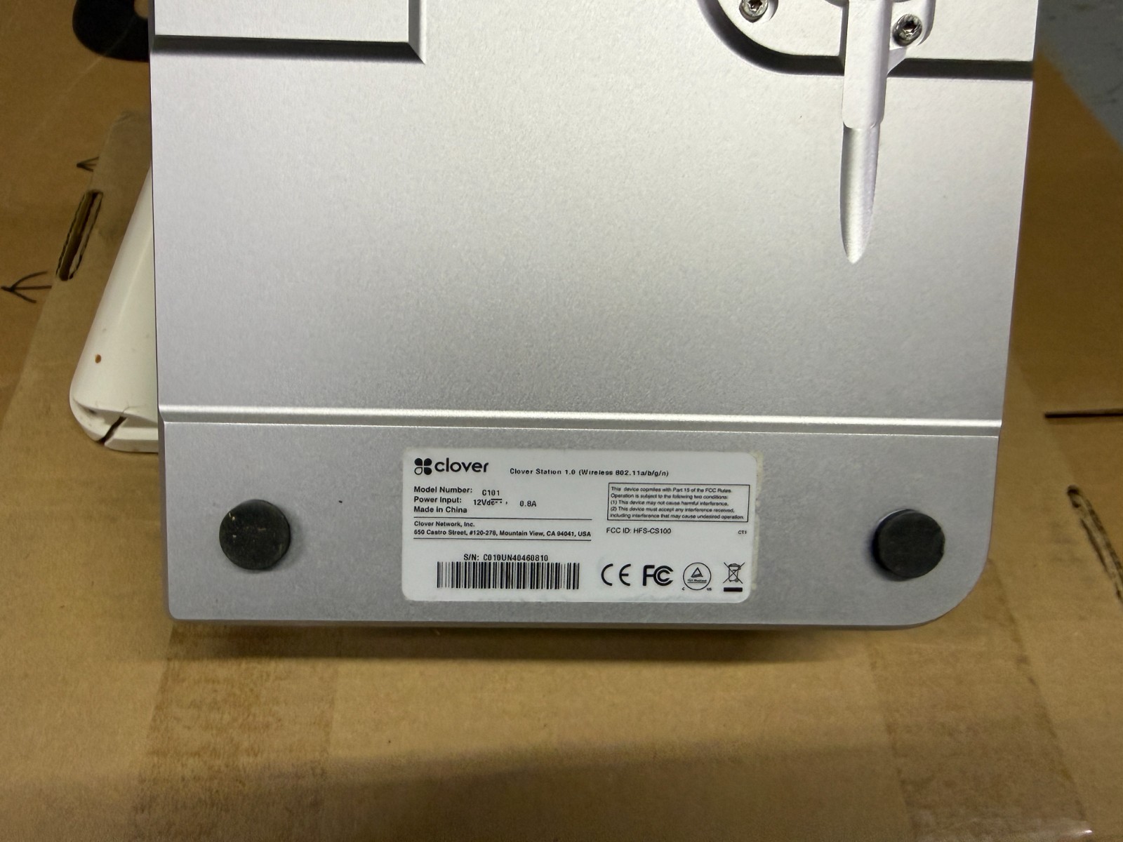 Clover Station 1.0 C10 Wireless POS Terminal Credit Card Reader for parts only