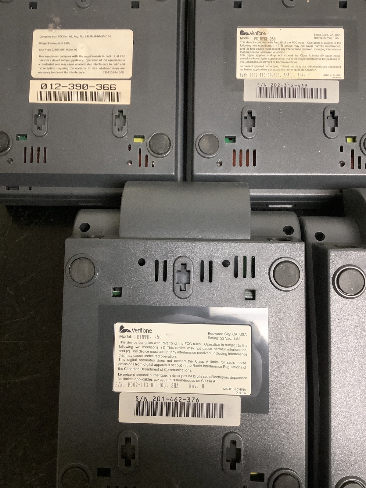 VeriFone Lot | 5 Printers Model 250 | PinPad 1000 | Tranz 330 and Tranz 380