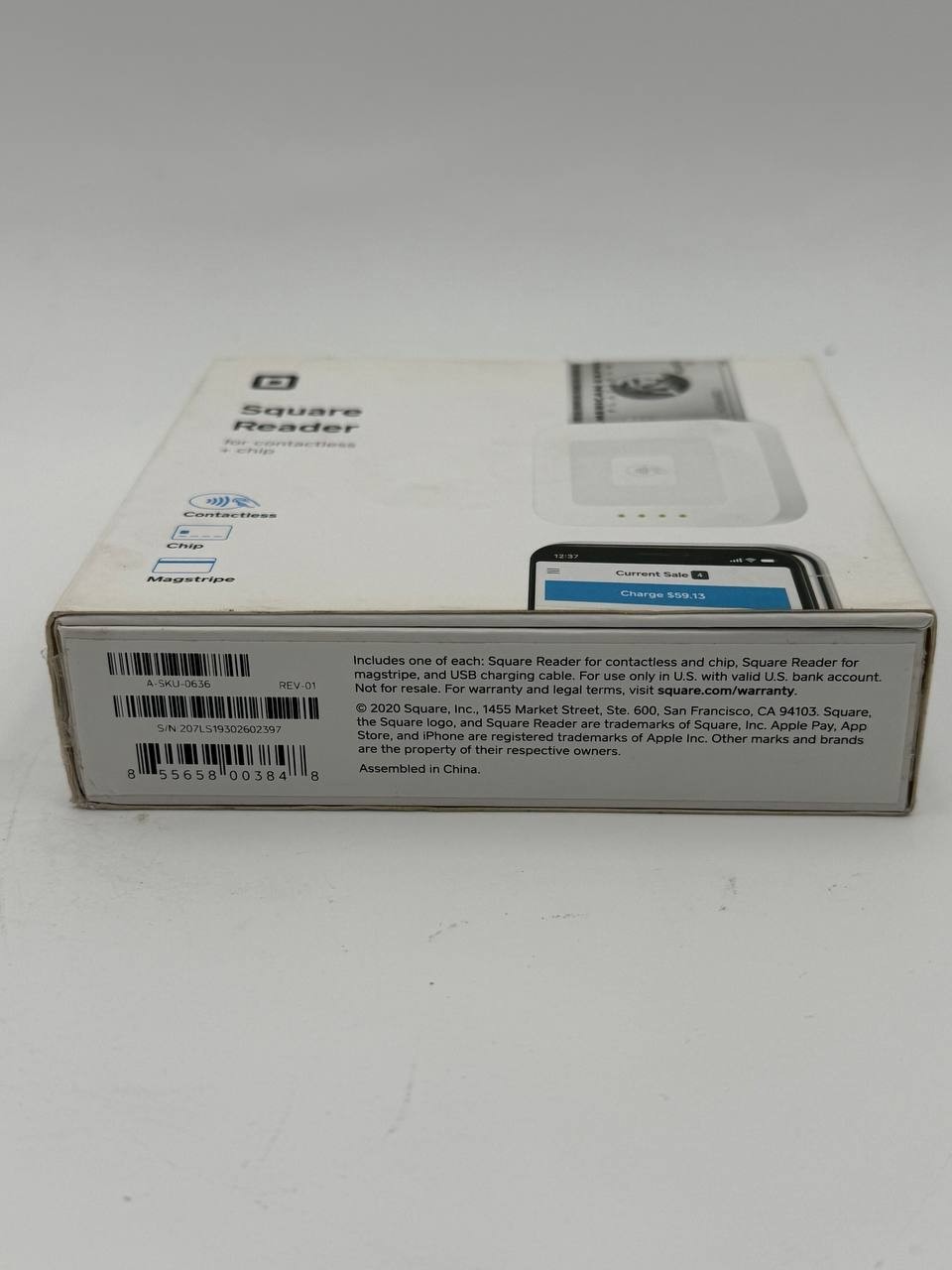 Square Reader A-SKU-0636 Contactless Chip Magstripe Card Reader Open Box