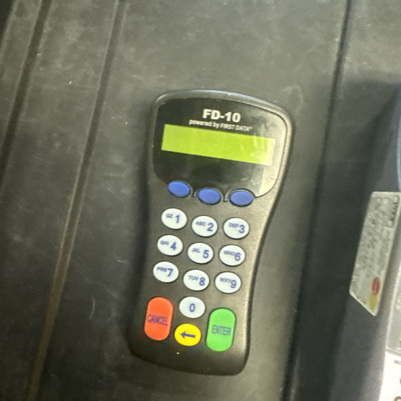 Verifone OMNI 3750 credit card processing terminal w FD-10 KEY PAD