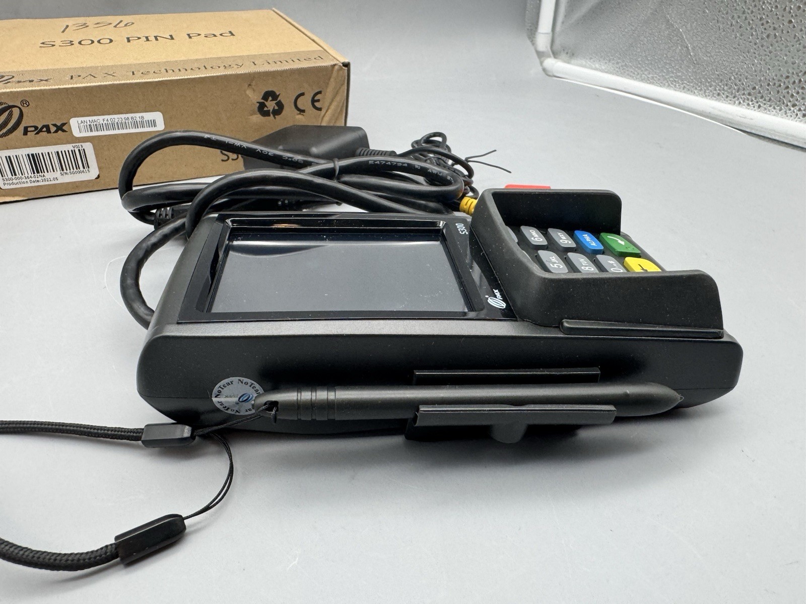 PAX S300 Integrated PIN Pad Credit Card Terminal w/ Power + Cable