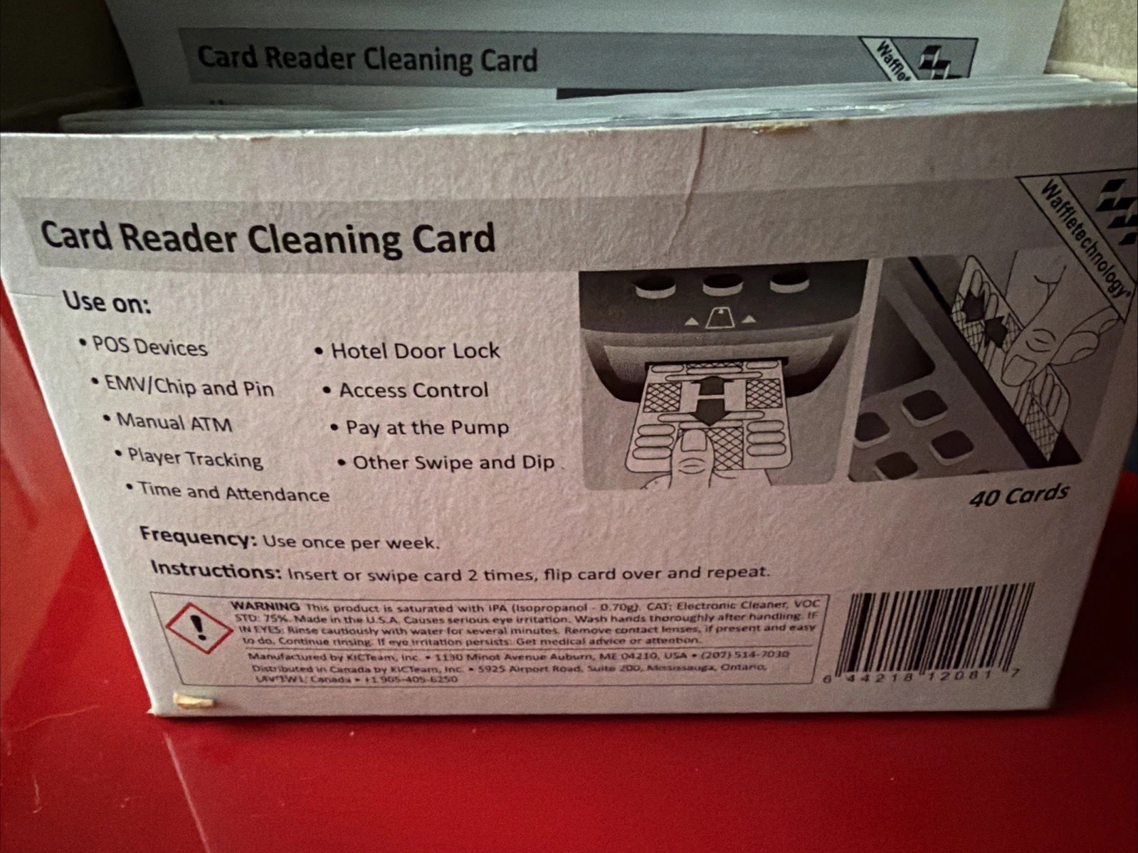 Alliance Card Reader Cleaning Card CR80 – 66 Cards