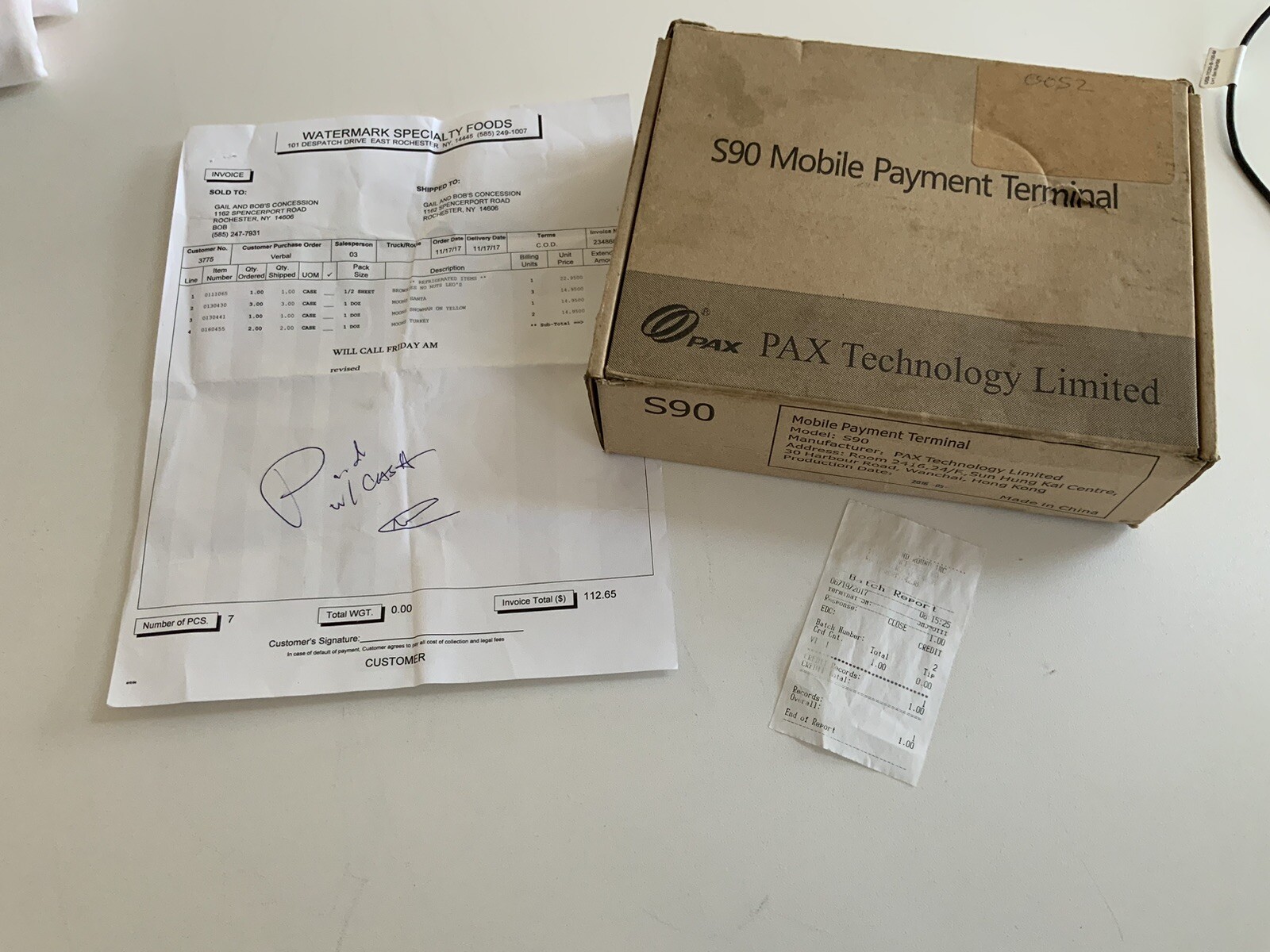 PAX S90 Mobile Payment Terminal GPRS Parts Only
