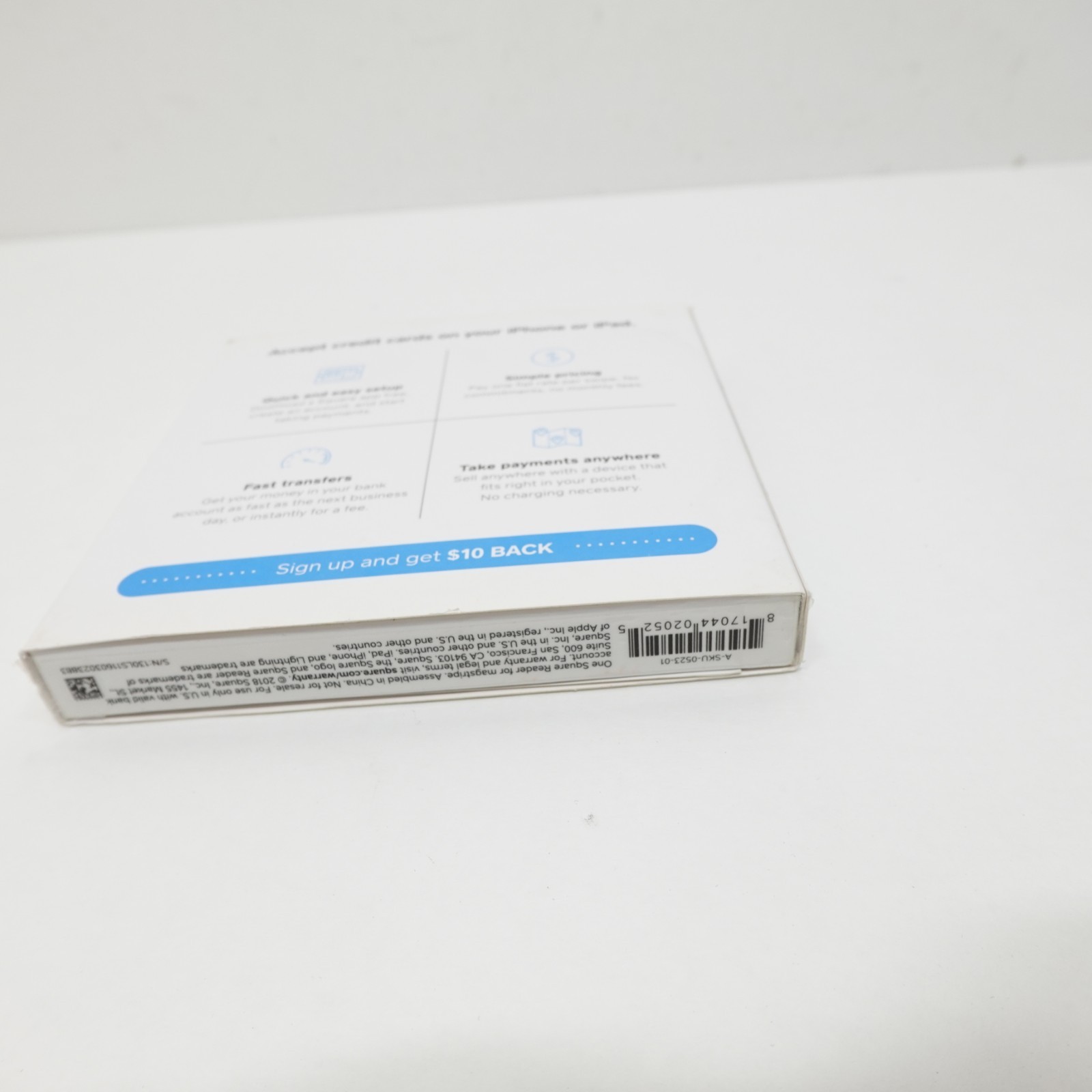 NEW Square – Magstripe Reader with Lightning Connector – Glossy White