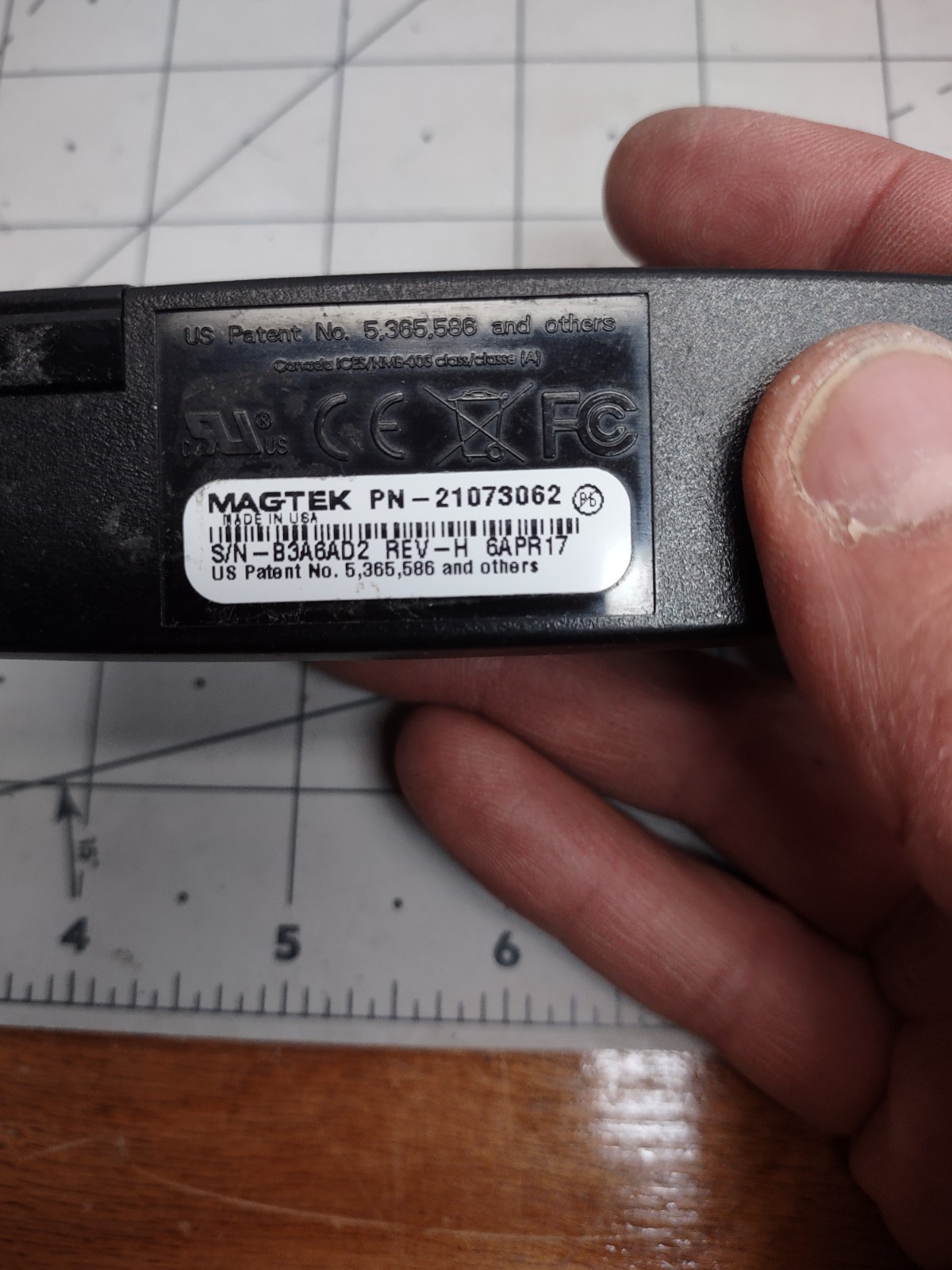 Magtek 21073062 Dynamag USB Powered Credit/Debit Card Reader POS Stripe Swipe