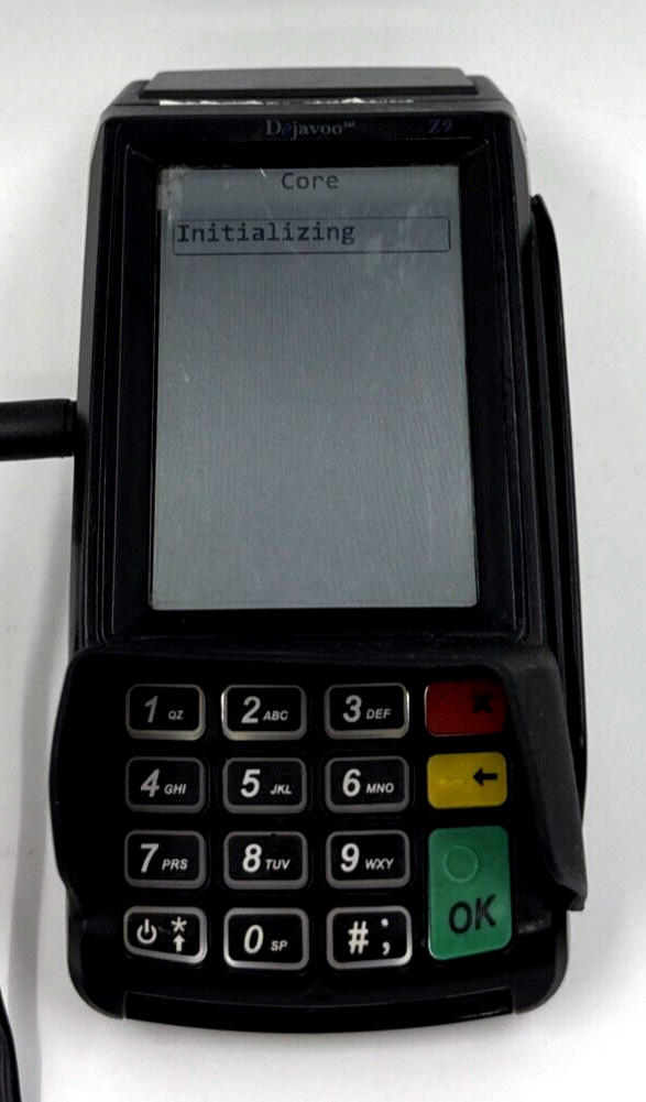 Dejavoo Z9 3.5″ VEGA3000 LCD POS Credit Card Terminal w/No Power Adapter/Tested