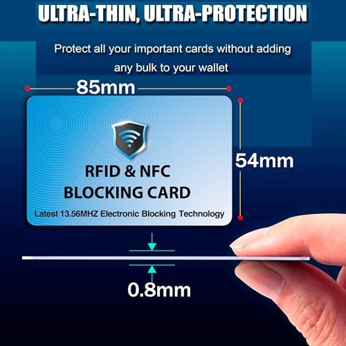 SaiTech IT RFID Blocking Cards – Wallet Protection 5 Pack