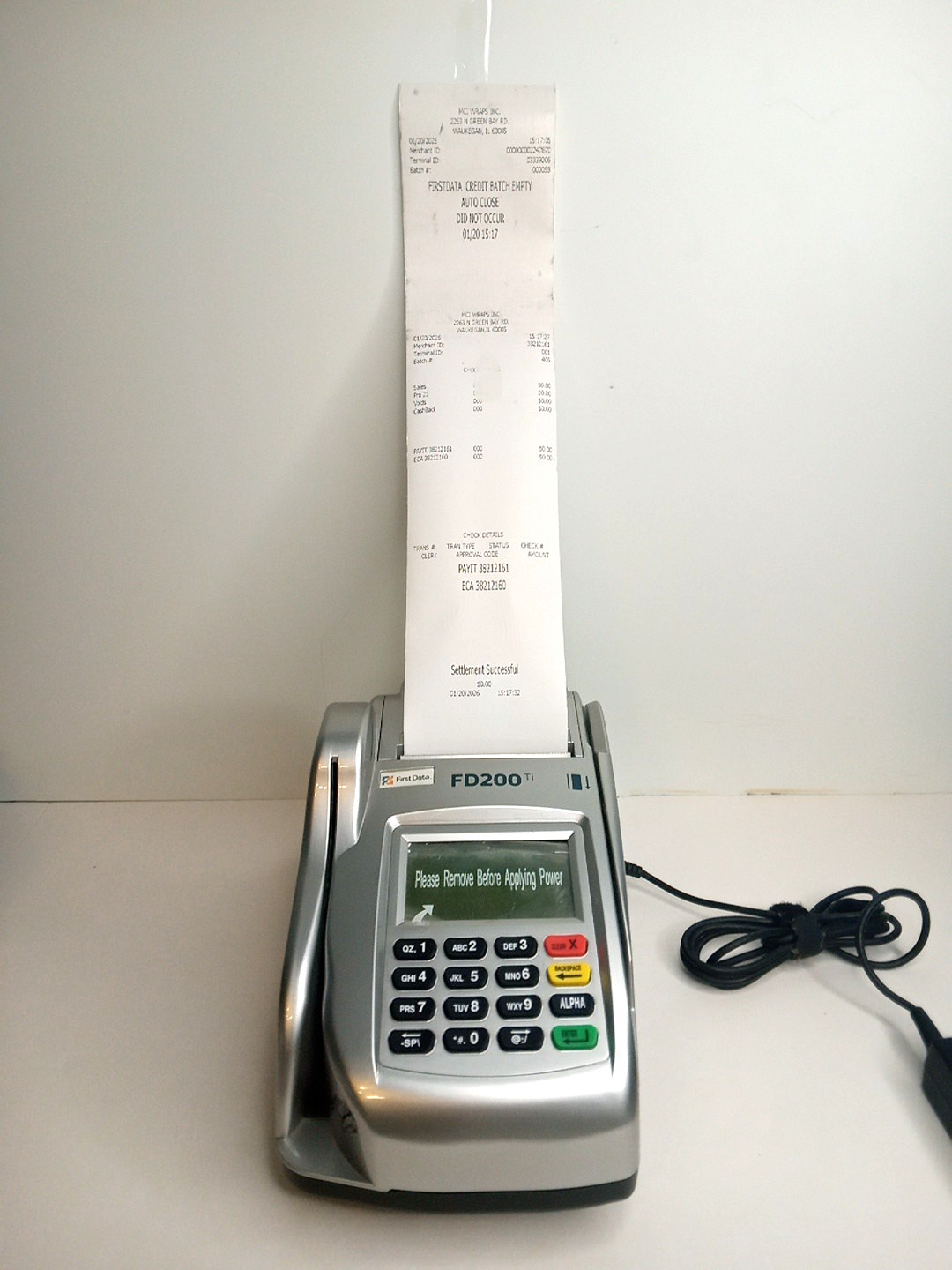 First Data FD200ti Touch Screen Credit Card Terminal