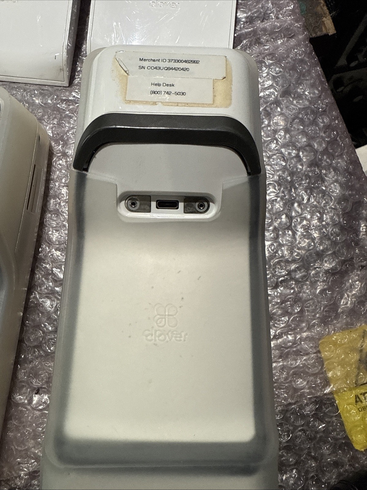 Clover Flex 2 C403 Card Reader POS System + Clover K400 Flex Cradle Lot of 2