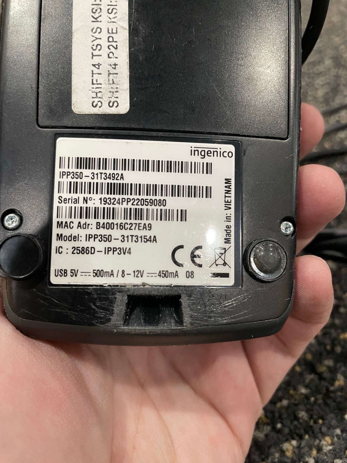 Ingenico IPP350 Credit Card Terminal