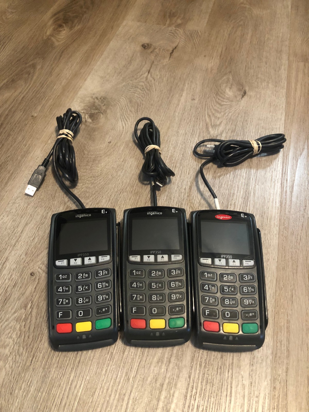 LOT of (3) Ingenico iPP350 Credit Card Terminal Reader /PINpad for Revel POS
