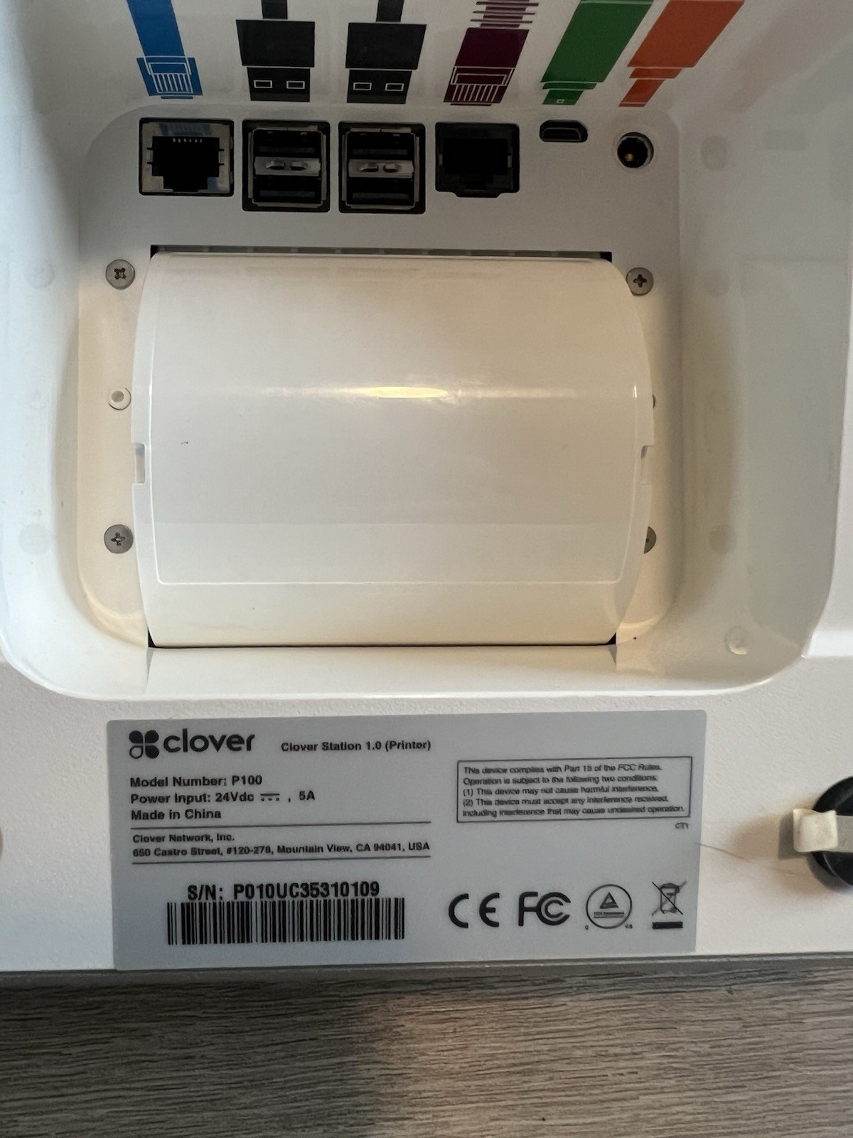 Clover P100 Clover Station 1.0 Receipt POS Printer