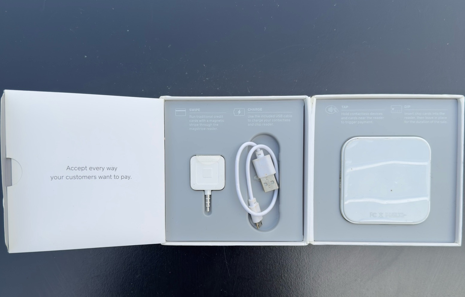 Square Credit Card Reader for Contactless Chip And Portable Mag Stripe Model S6