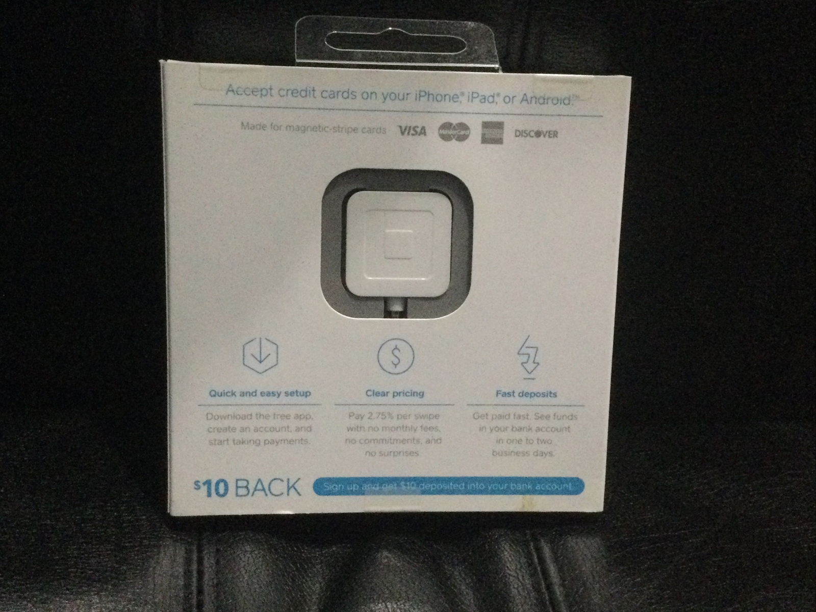 Square A-PKG-0206-01 Credit Debit Card Reader – White for Apple iPhone and…