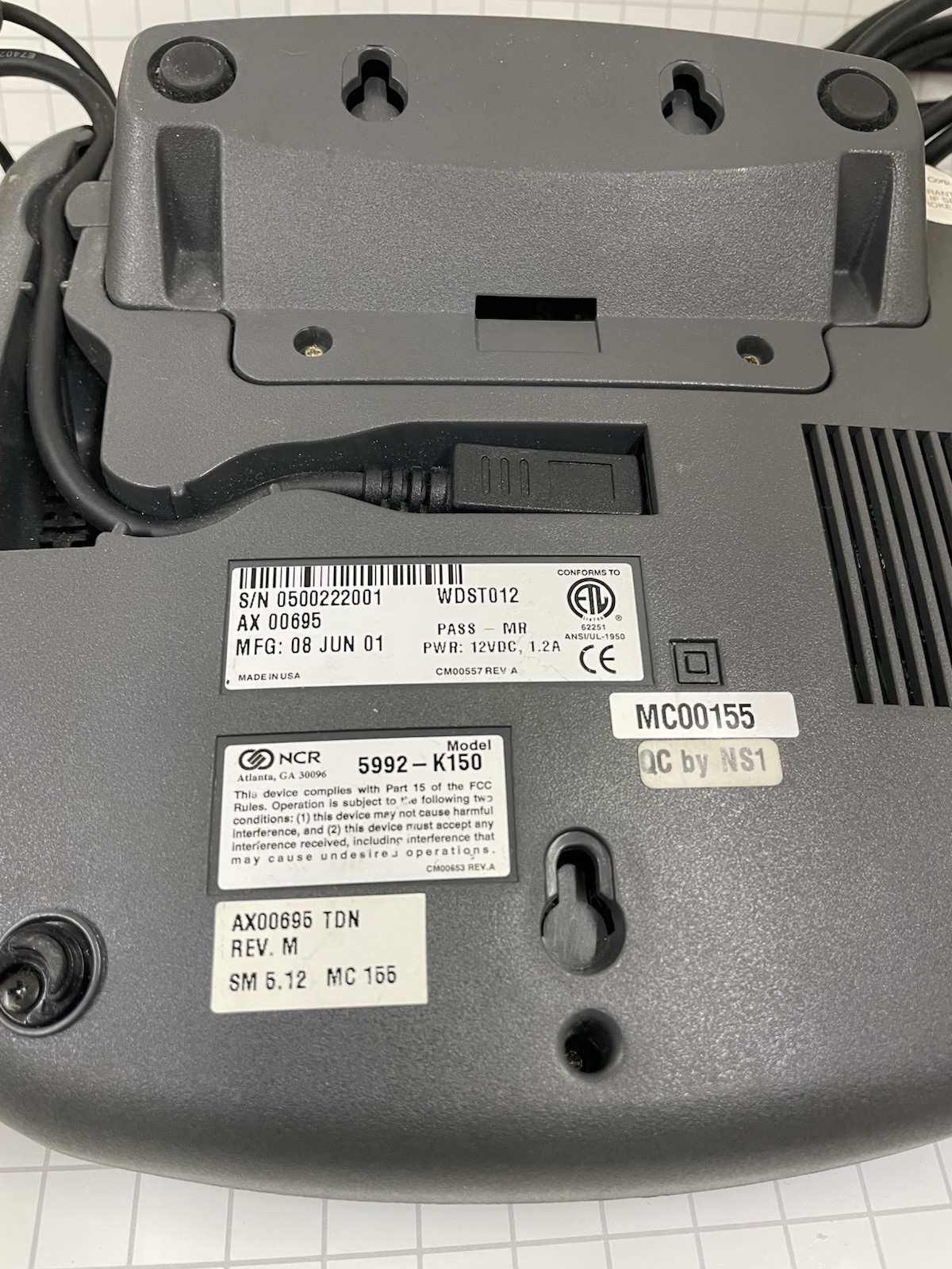 NCR 5992-K150 POS Signature Capture Pad And Card Reader Display
