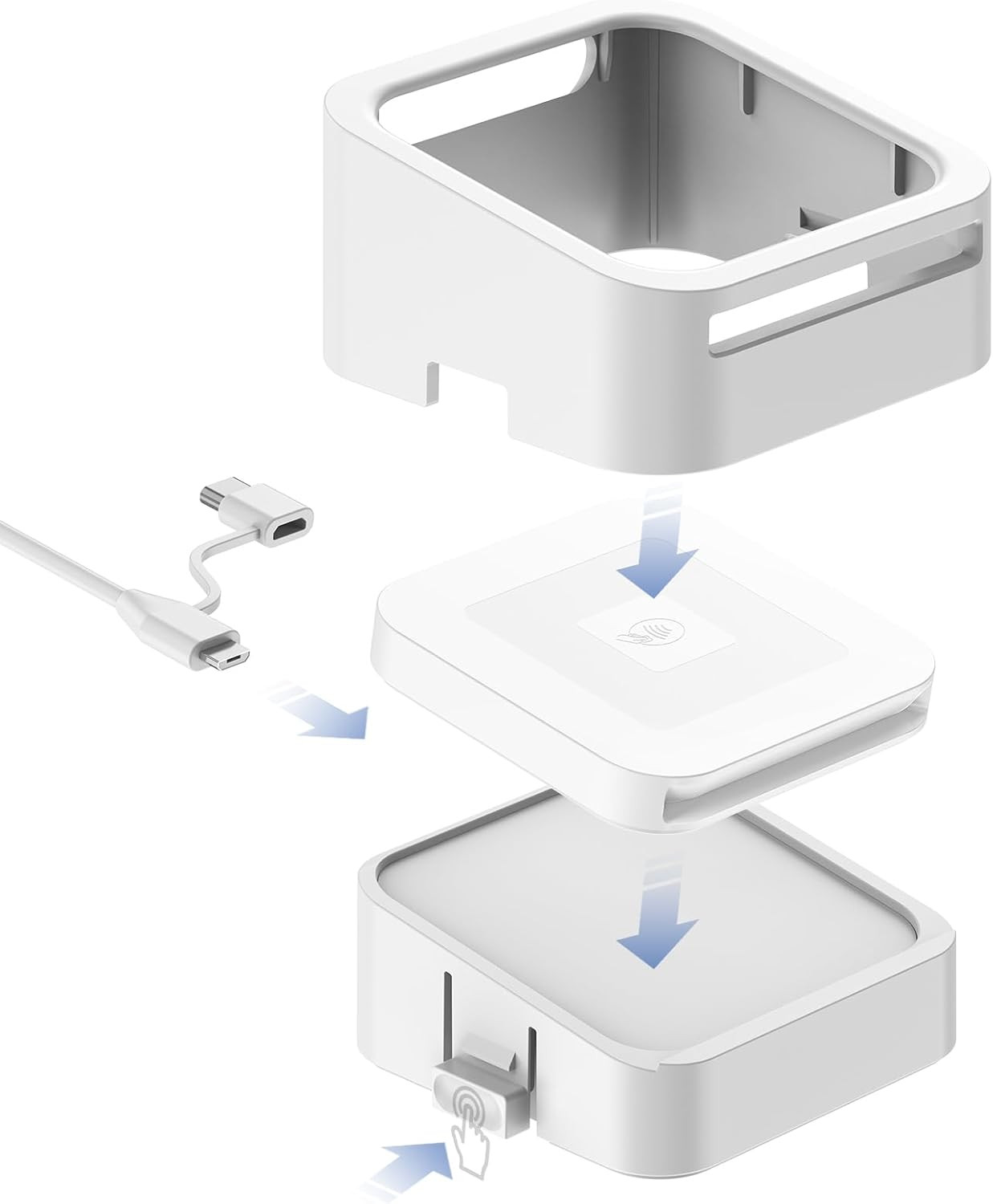 Credit Card Dock for Square Reader 1St and 2Nd,Beautiful and Compact Case for Sq