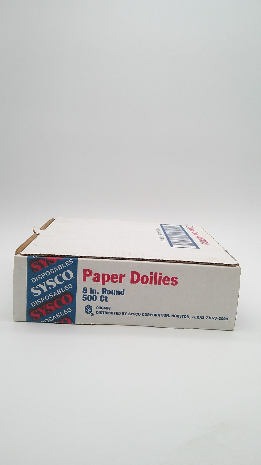 Sysco White Paper Lace Doilies 8 in. Round (500? Count) Opened Box