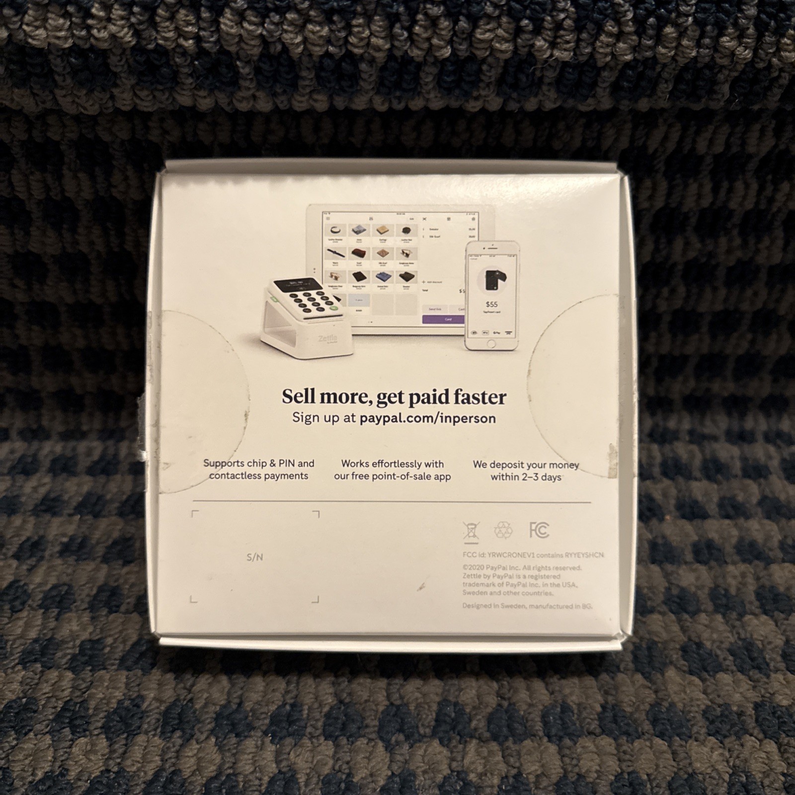 2020 Zettle Reader 2 White by PayPal | Contactless Chip & PIN | New Open Box