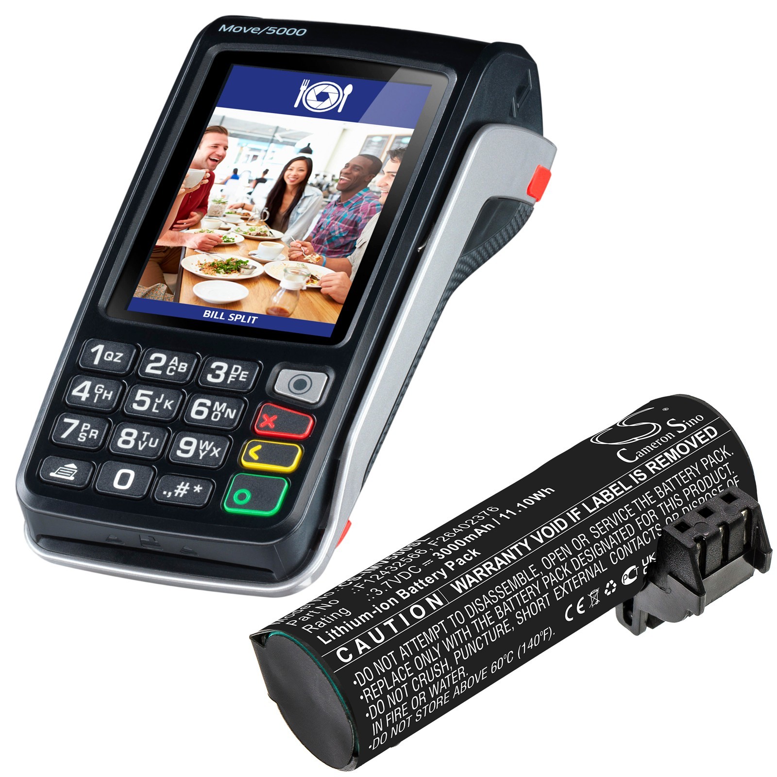 BATTERIE 3000mAh Type F26402376 PBI61726 For Ingenico Move 5000 5000s 5000F