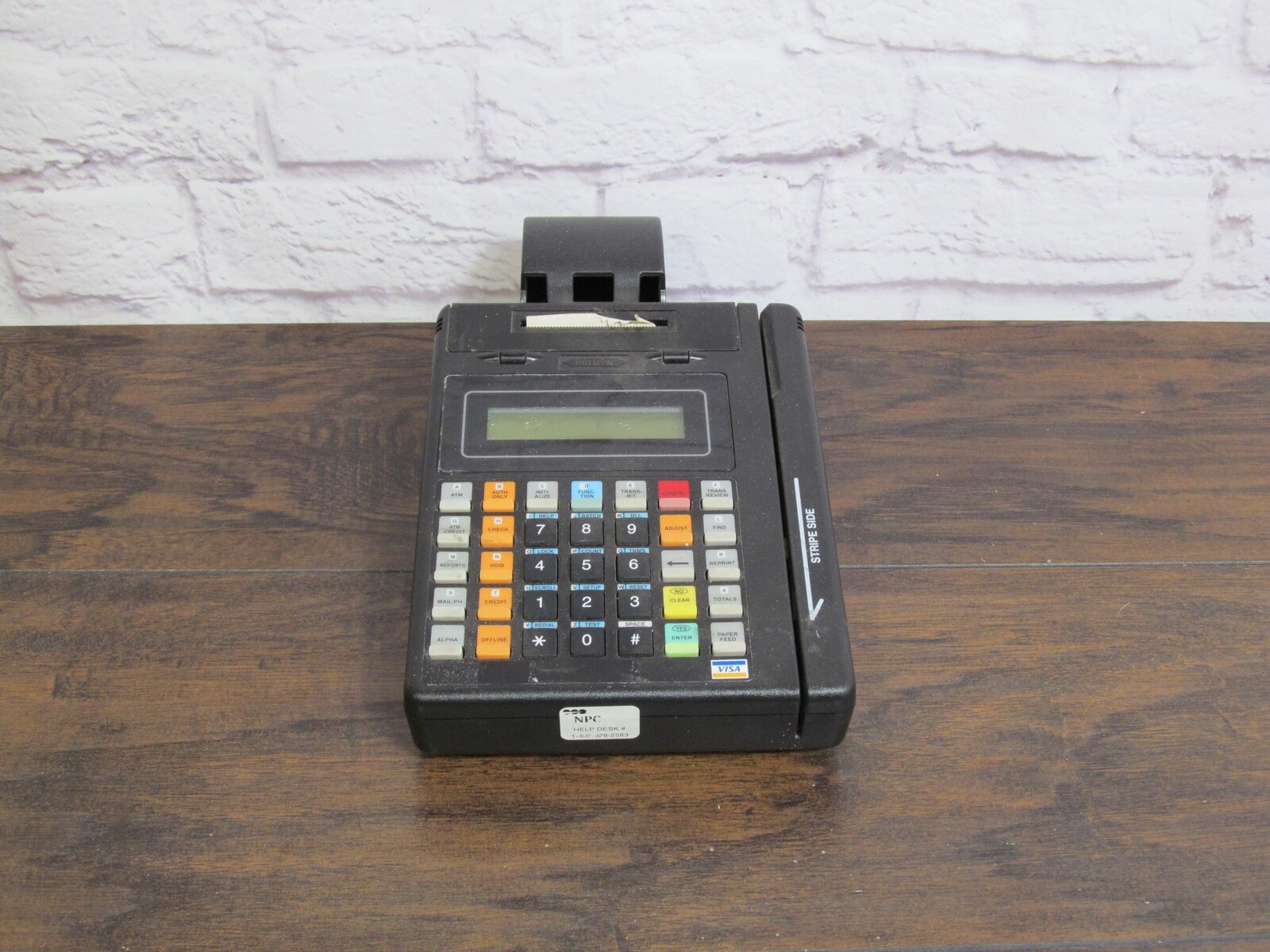 Hypercom T7P POS Credit Card Terminal Reader Printer Dial-Up For Parts Untested