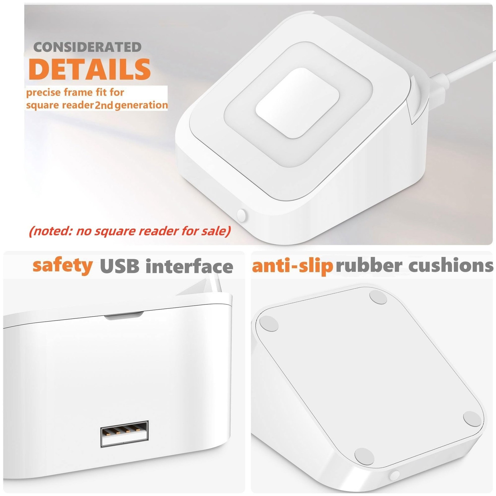 Square Dock for Square Reader 2nd Generation, Holder Stand for Square Card Re…