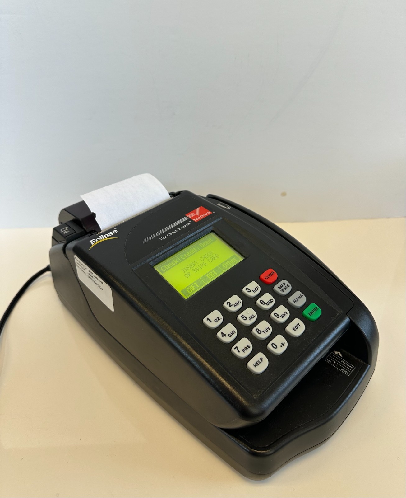 VeriFone Eclipse TeleCheck Credit Card Machine POS Terminal Check Reader Tested