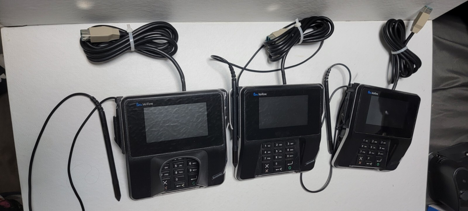 Lot of 3 Verifone MX 915 Pin Pad Payment Terminal M132-409-01-R w Pen PARTS only