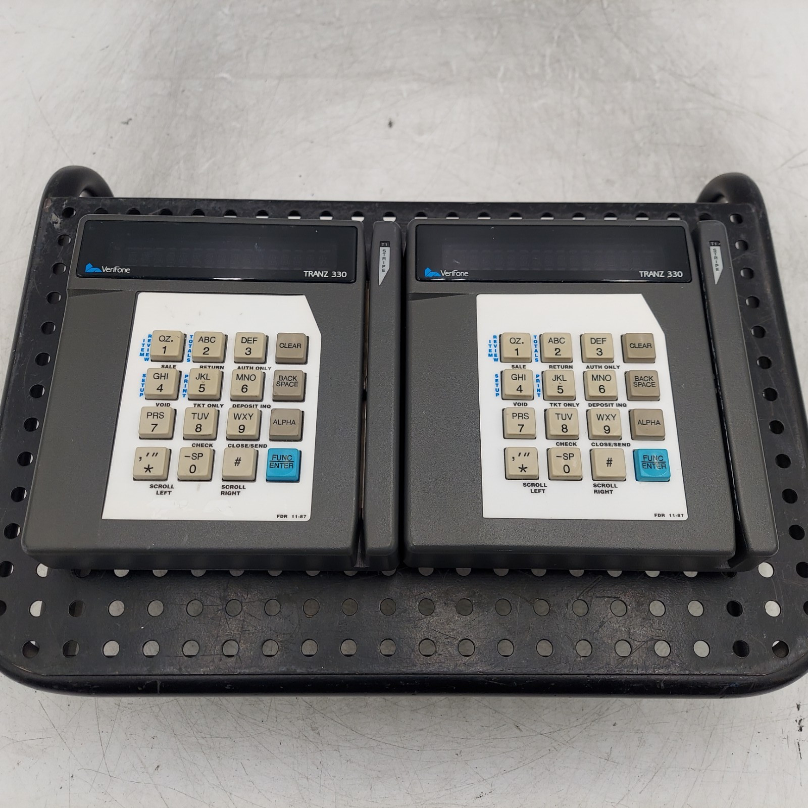 LOT OF 2 Verifone Tranz 330 Credit Card Terminal