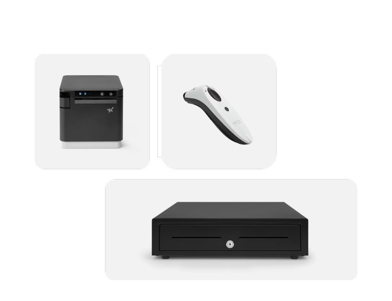 Square Register POS System Black COMPLETE Kit + Kitchen Printer + EXTRAS