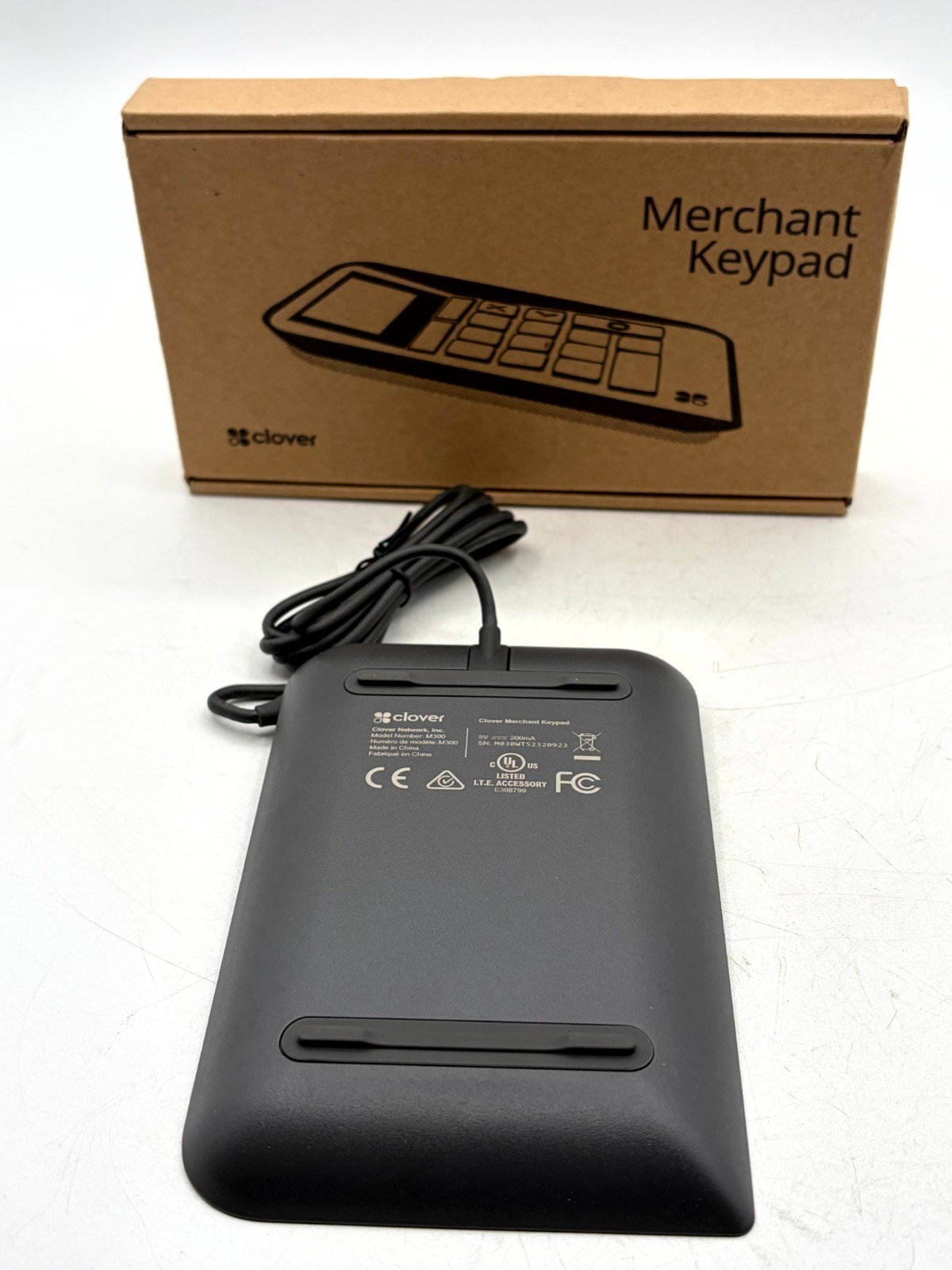 Clover M300 Merchant Facing Keypad Point Of Sale Pin Pad Black Wired Portable