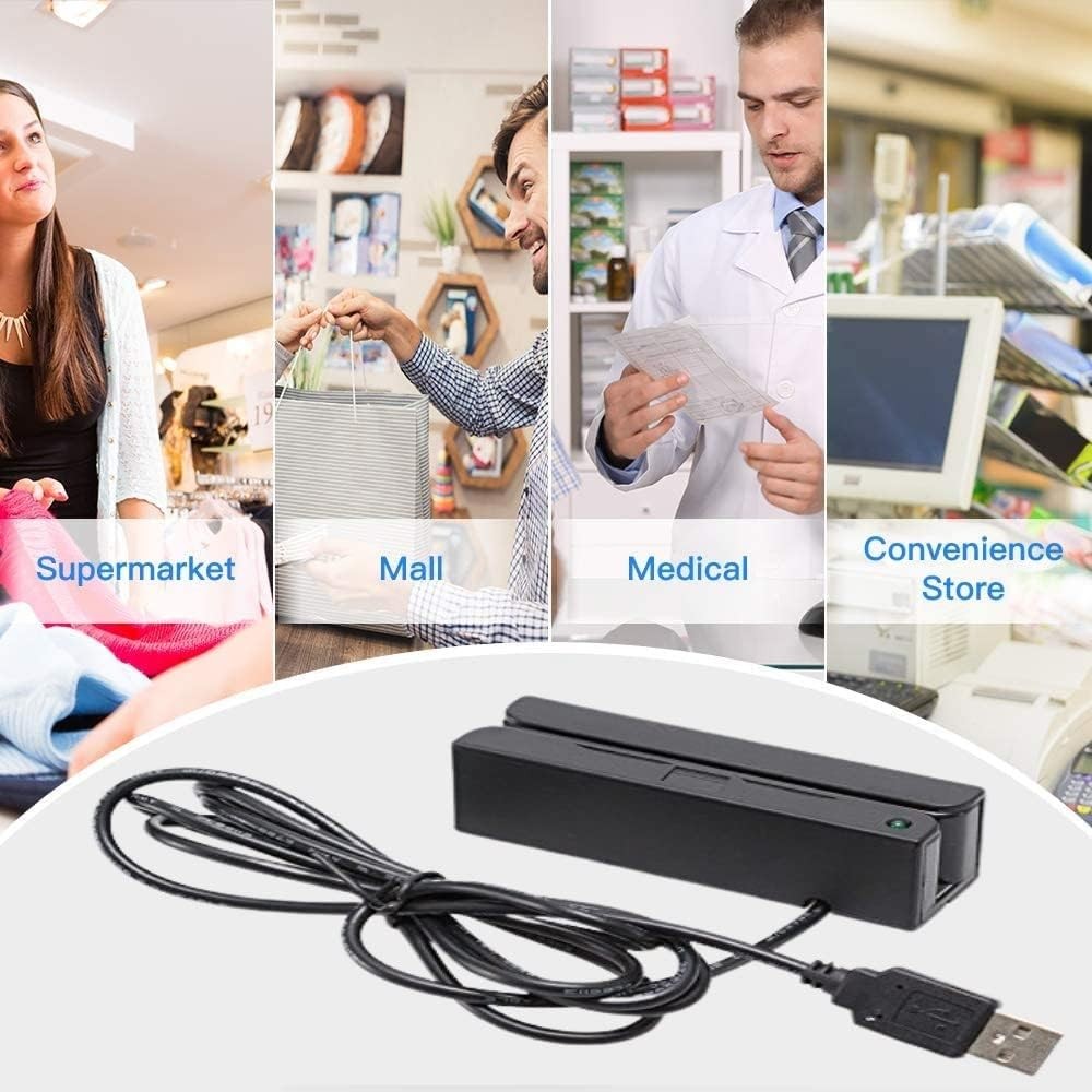 Mini Magnetic Swipe Credit Card Reader 3 Track Hi Lo Data Collector USB