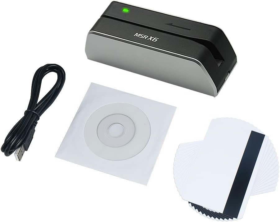 Portable MSRX6 Magstripe Credit Card Reader – Works with Windows & Mac