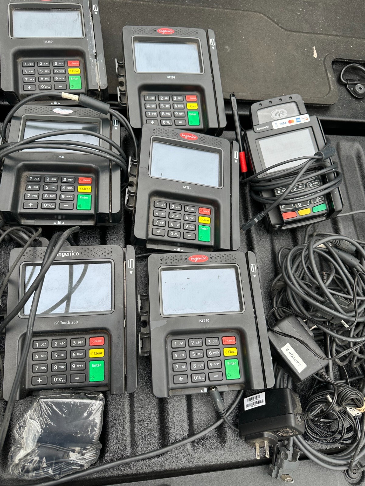 INGENICO ISC250- Lane5000 Payment Terminal-Tested As Pictured-Lot Of 10