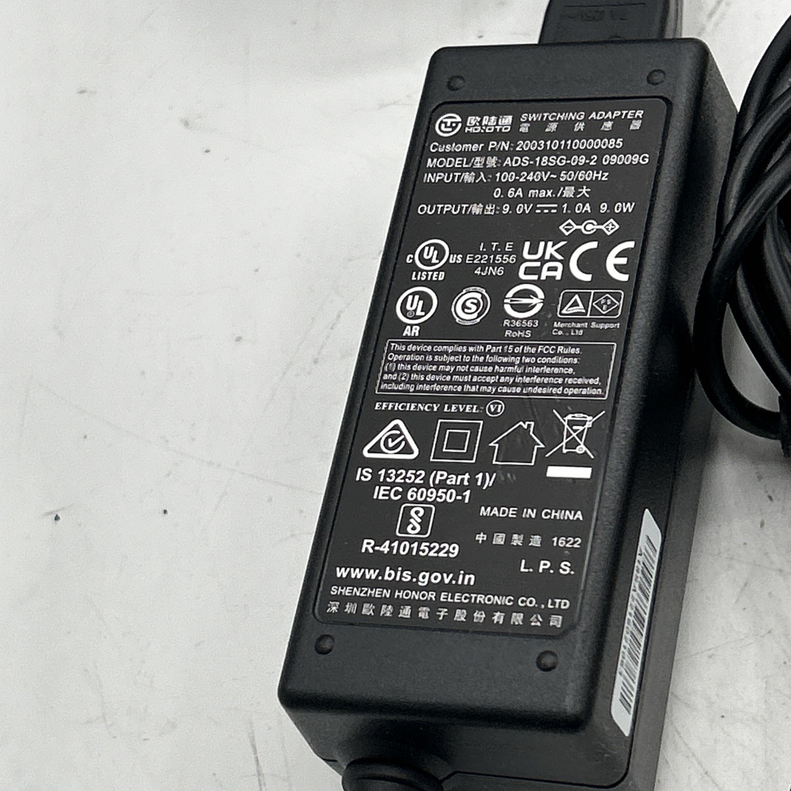Lot Of 2 PAX Technology Power Supply ADS-18SG-09-2 for PAX/S58/S60-T/S80/S500