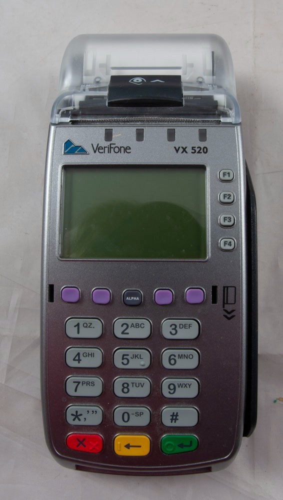 Verifone VX 520 EMV Credit Card Machine With Paper( WORKS)
