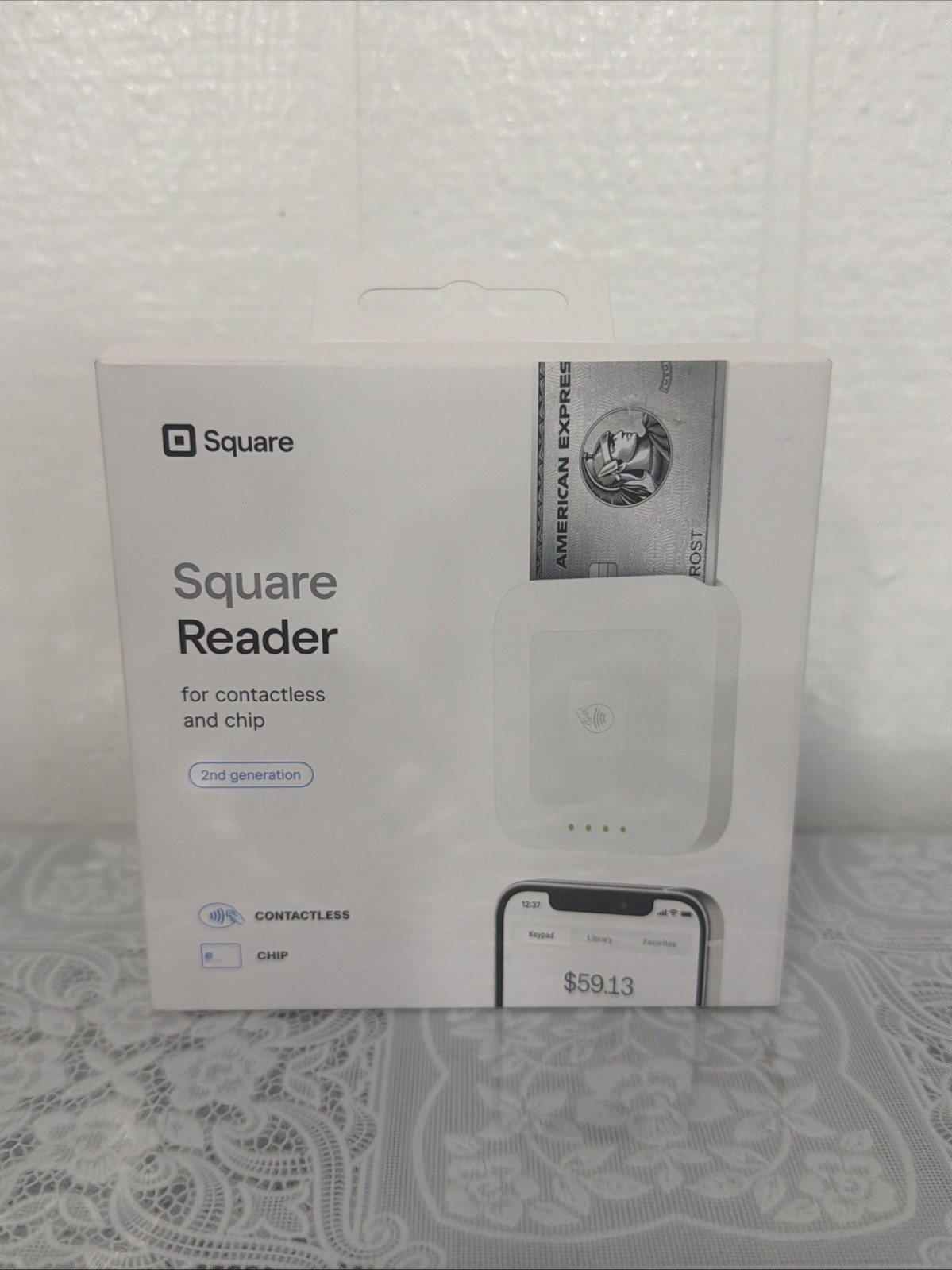 New Square Card Reader for Contactless and Chip 2nd Generation White Sealed!