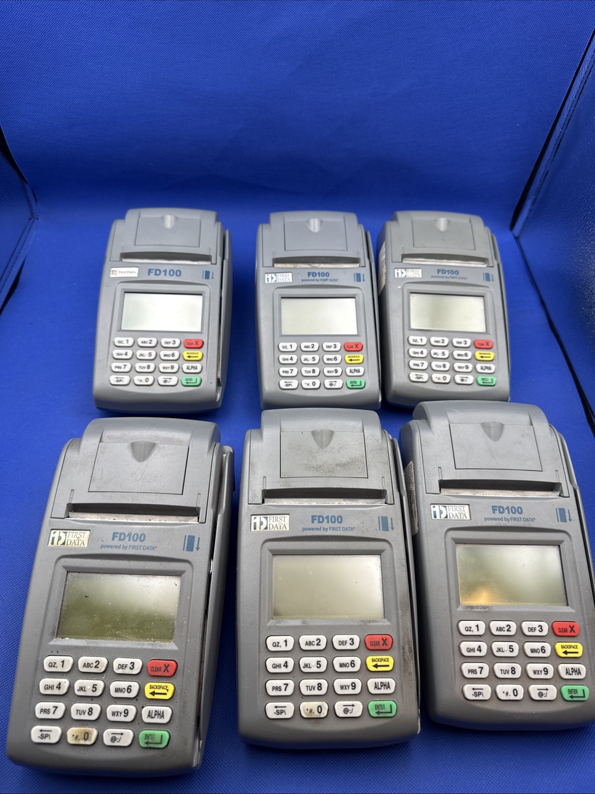 Lot Of 6 First Data FD-100 Credit Card Terminal001078064