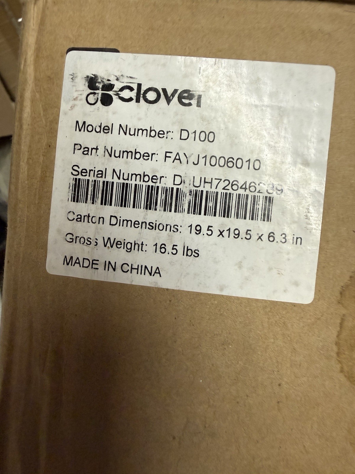 Clover Station 1.0 C100 W/Printer, Cash Drawer D100 & Xac Reader