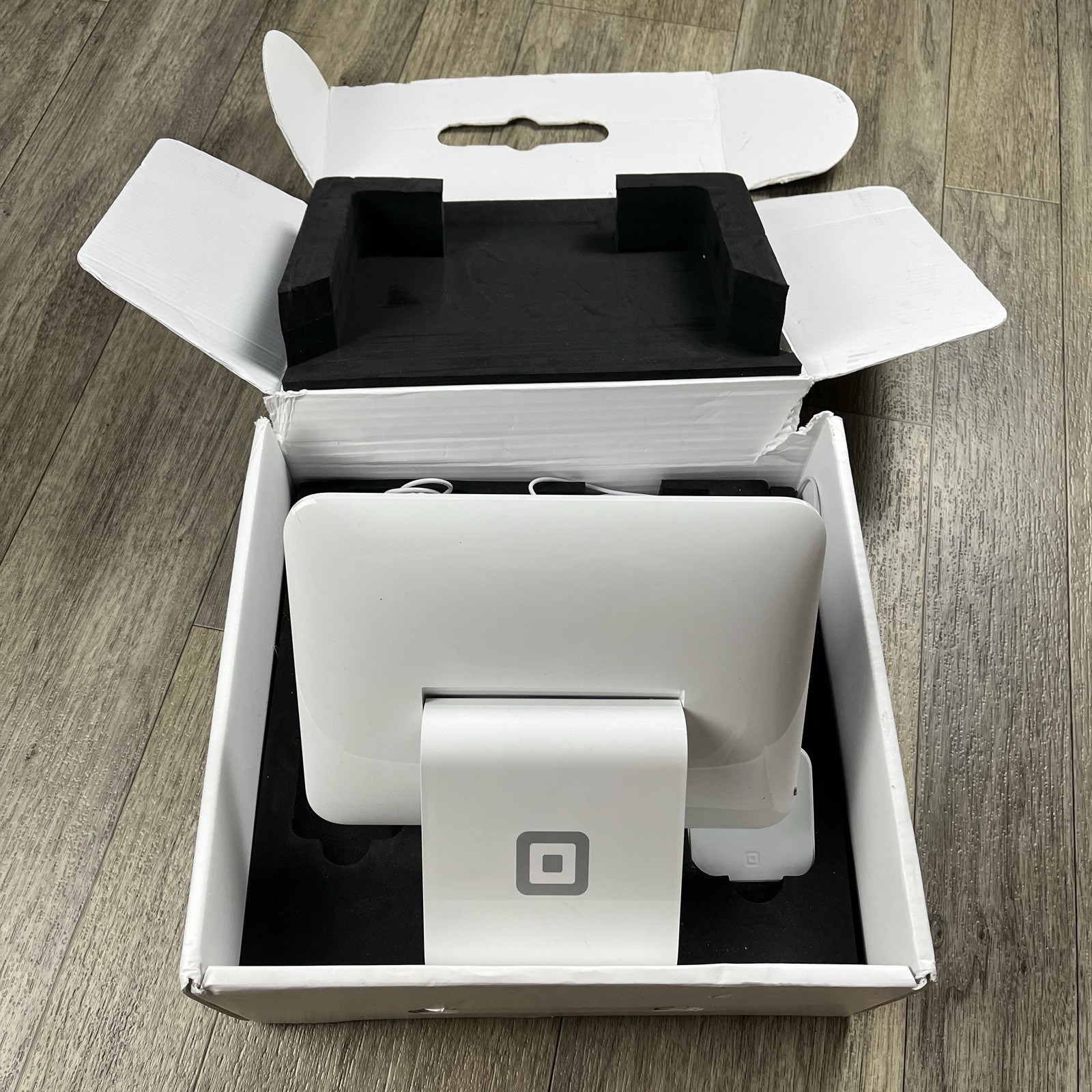 Square POS iPad System Tablet Monitor Stand Terminal Base & Cords A-SKU-2073-02