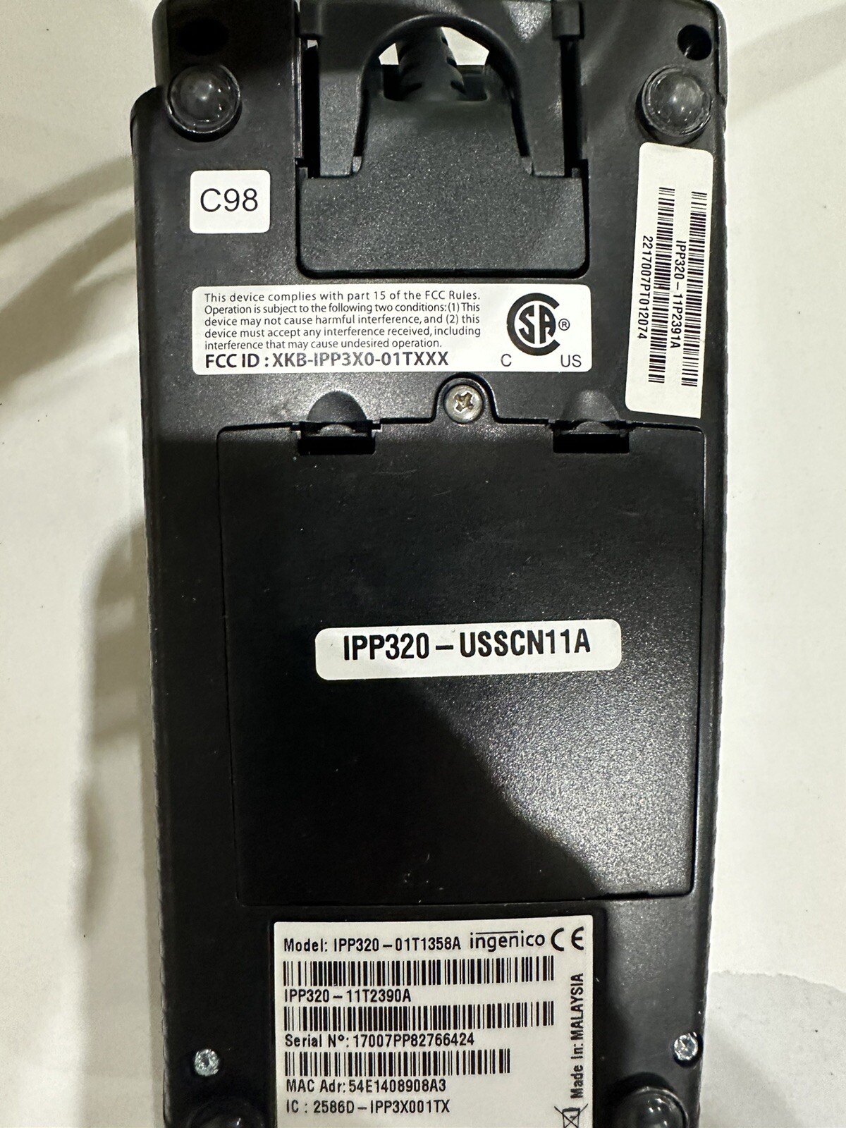 Ingenico iPP320 Payment Terminals LOT OF 3 With Cords