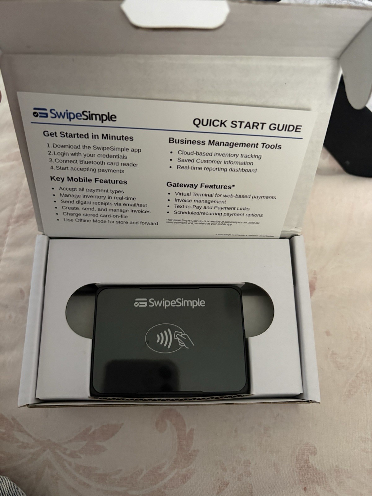 SwipeSimple Card Reader B350 (w/Merchant Processing) New In Box