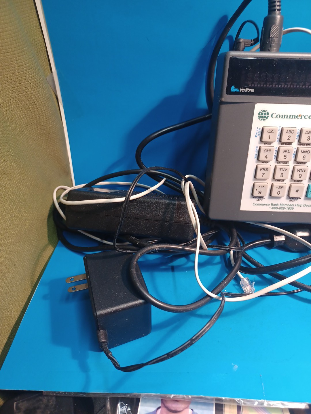 Verifone Tranz 330 Credit Card Reader Terminal +Printer 900 +wires Pre Owned