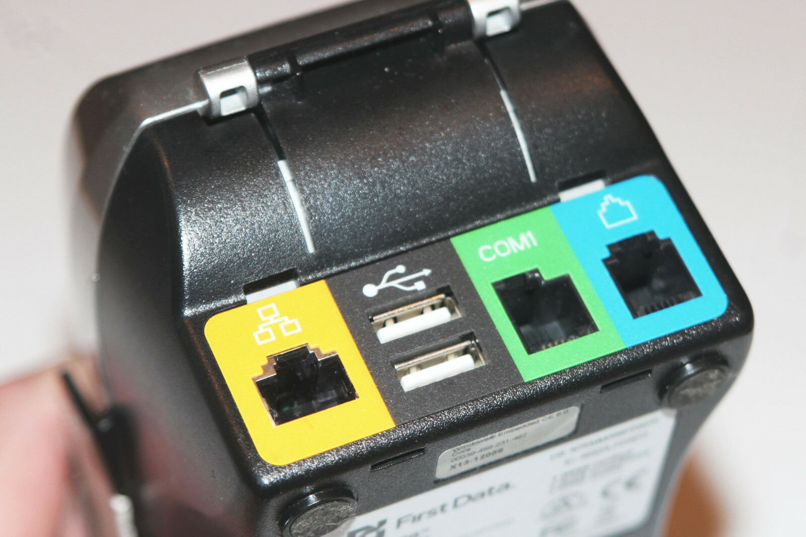 First Data FD-50Ti Credit Card Terminal + Printer 001689064 w/ OEM Power Supply