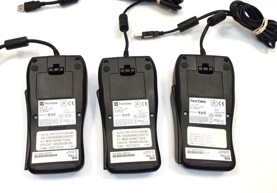 Lot of 3 FirstData FD-35 PIN Pad Credit Card Terminal Reader USB 001791064
